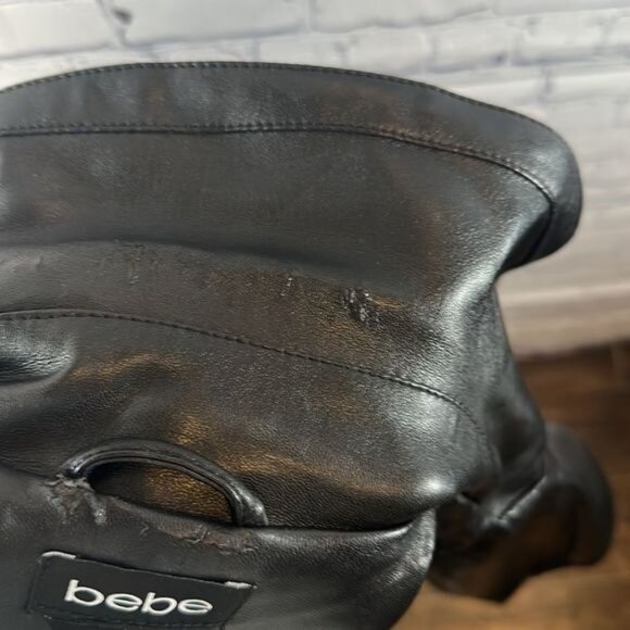 🖤✨ Bebe Leather Moto Jacket - Size Large - - Picture 7 of 7